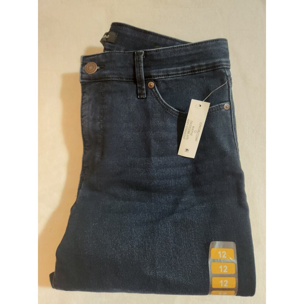 Bandalino NWT Amy Straight Jeans Womens 12 Blue Dark